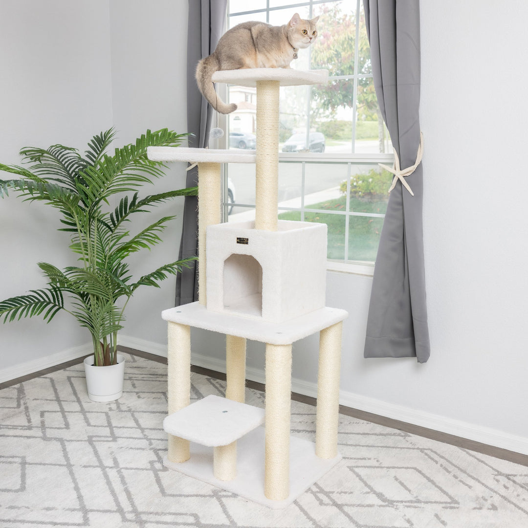 Armarkat B6203 Classic Cat Tree 5 Levels Ivory Cat Condo Jackson Galaxy Approved Image 2