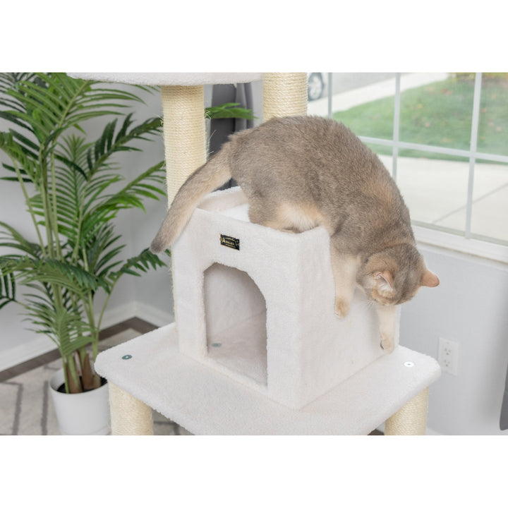 Armarkat B6203 Classic Cat Tree 5 Levels Ivory Cat Condo Jackson Galaxy Approved Image 4