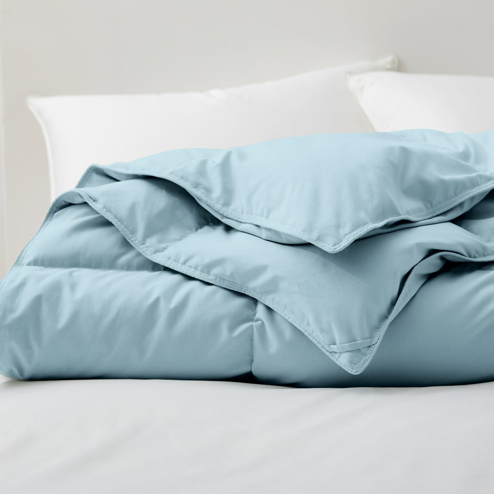 Ultra Fluffy Lightweight White Goose Feather Fiber and Down Comforter- Down Duvet Insert Image 2