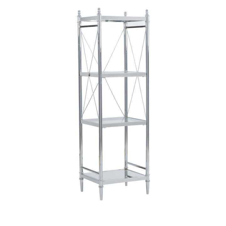 Pinnacle Chrome/Glass 4-Tiered Shelf Image 1