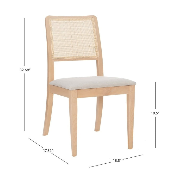 Marsden Natural Beechwood Upholstered Dining Chair Image 3