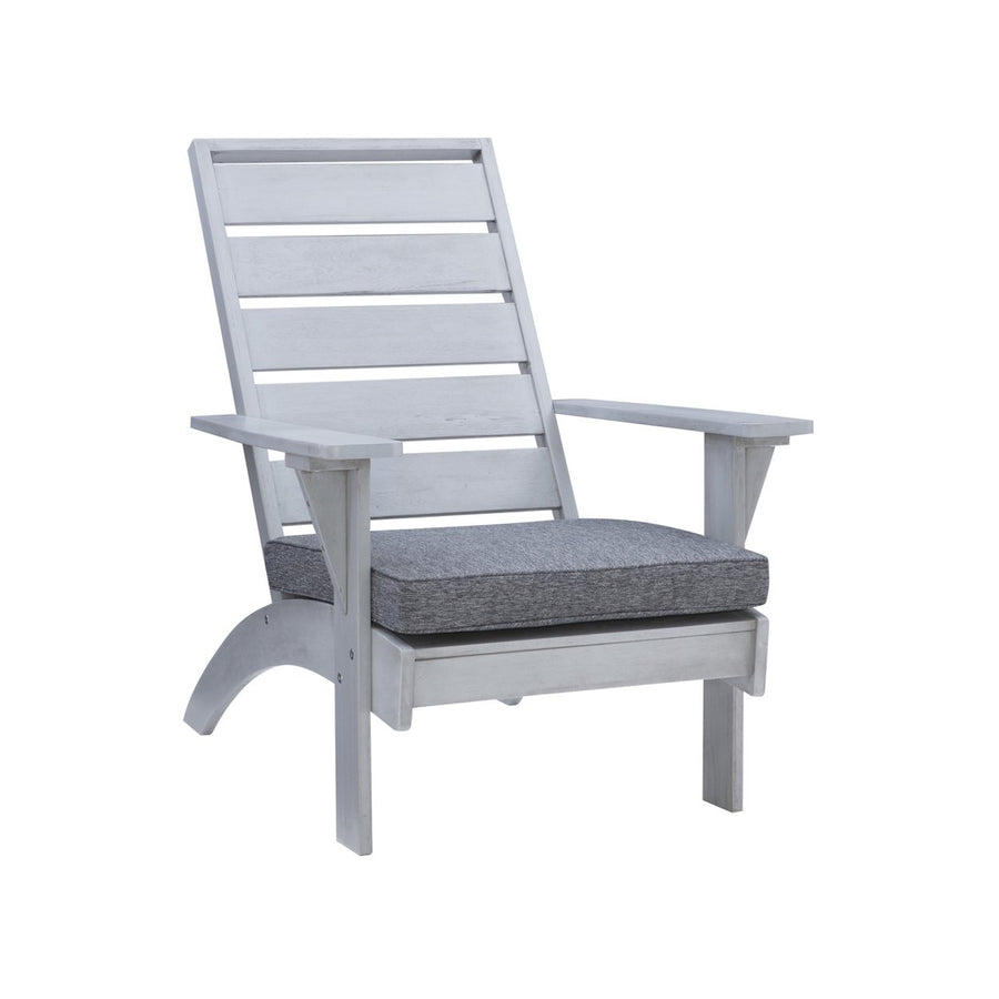 Rockport Outdoor Grey Acacia Wood Chair with Cushion Image 1