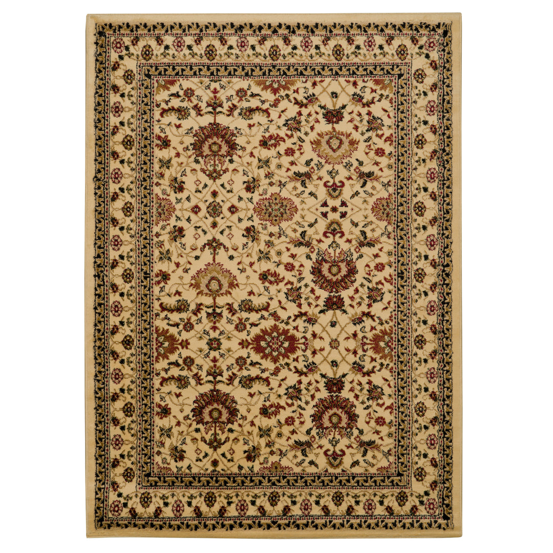 Elegance Zeigler Ivory Accent Rug 5x7.3 Transitional Style Easy Care Polypropylene Image 1