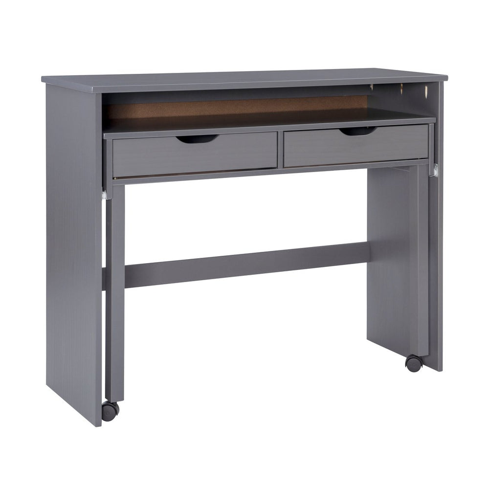 Cary Pine Wood Extendable Console Desk Image 2
