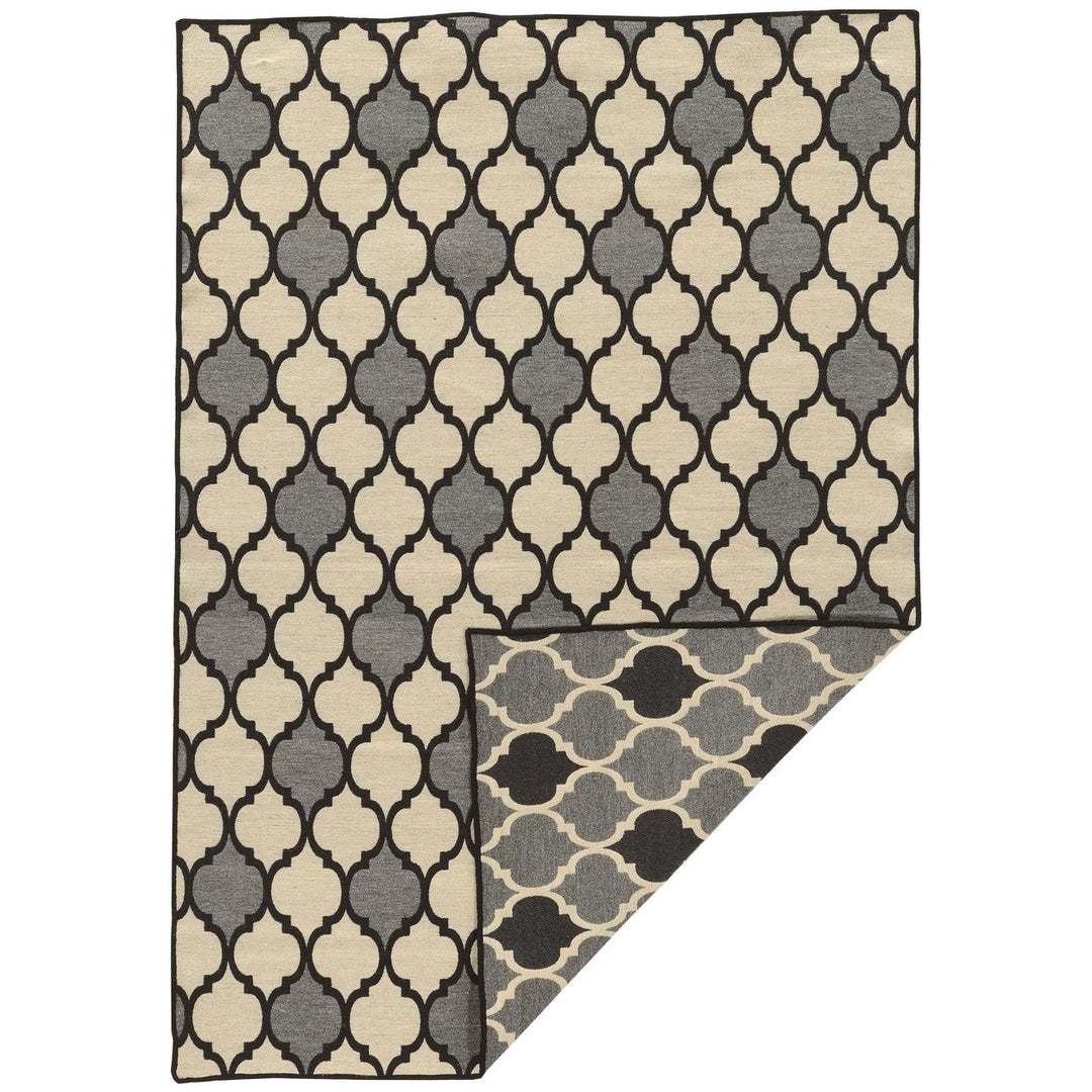 Salonika Reversible Trellis Grey 5X8 Image 1