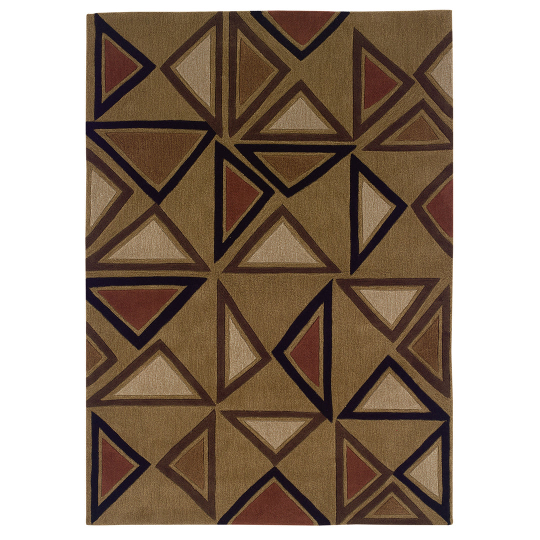 Trio Garlin 8X10 Rug Camel Brick Transitional Contemporary Design Indoor Image 1