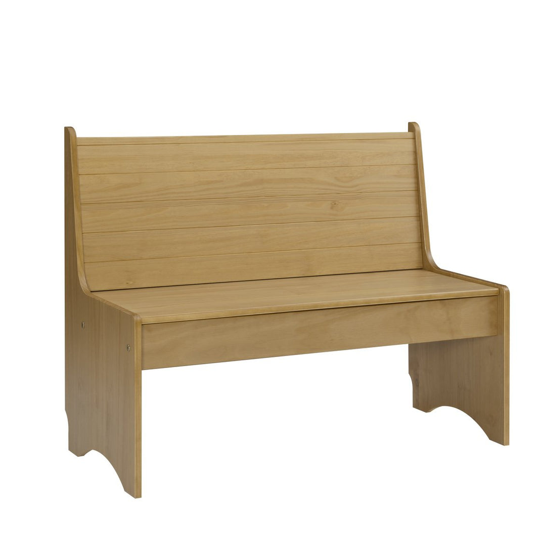 Linson Pine Wood Large Back Bench Image 1