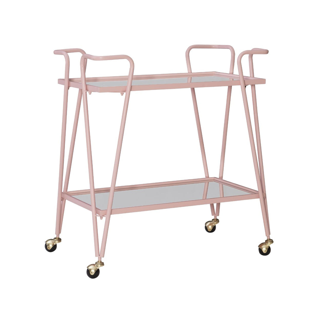 Ellie Steel/Mirror Bar Cart Image 1