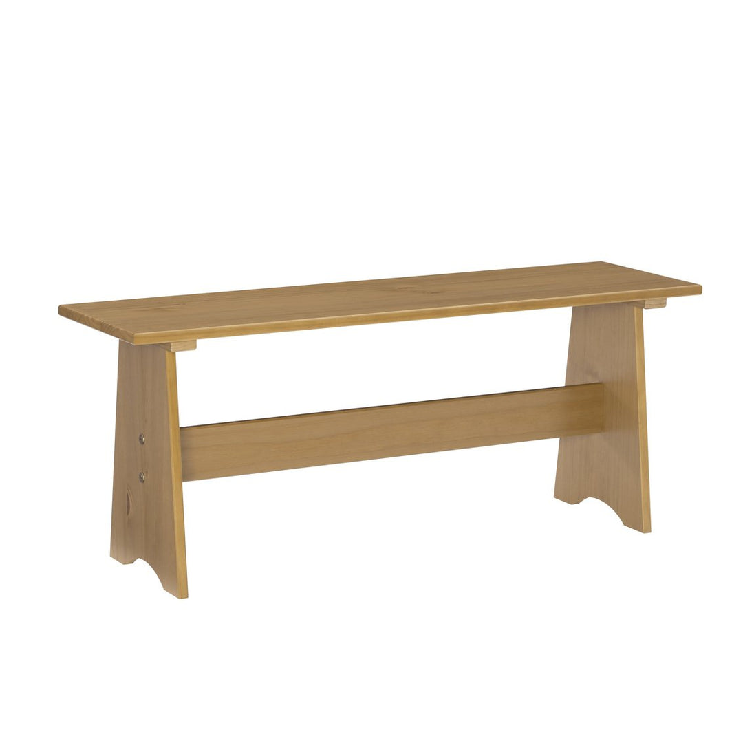 Linson Pine Wood Large Backless Bench Image 1