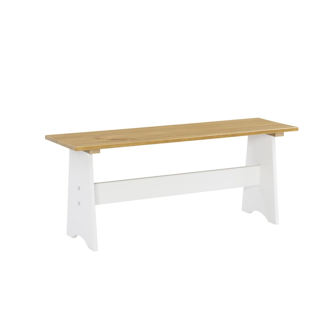 Linson Pine Wood Large Backless Bench Image 1