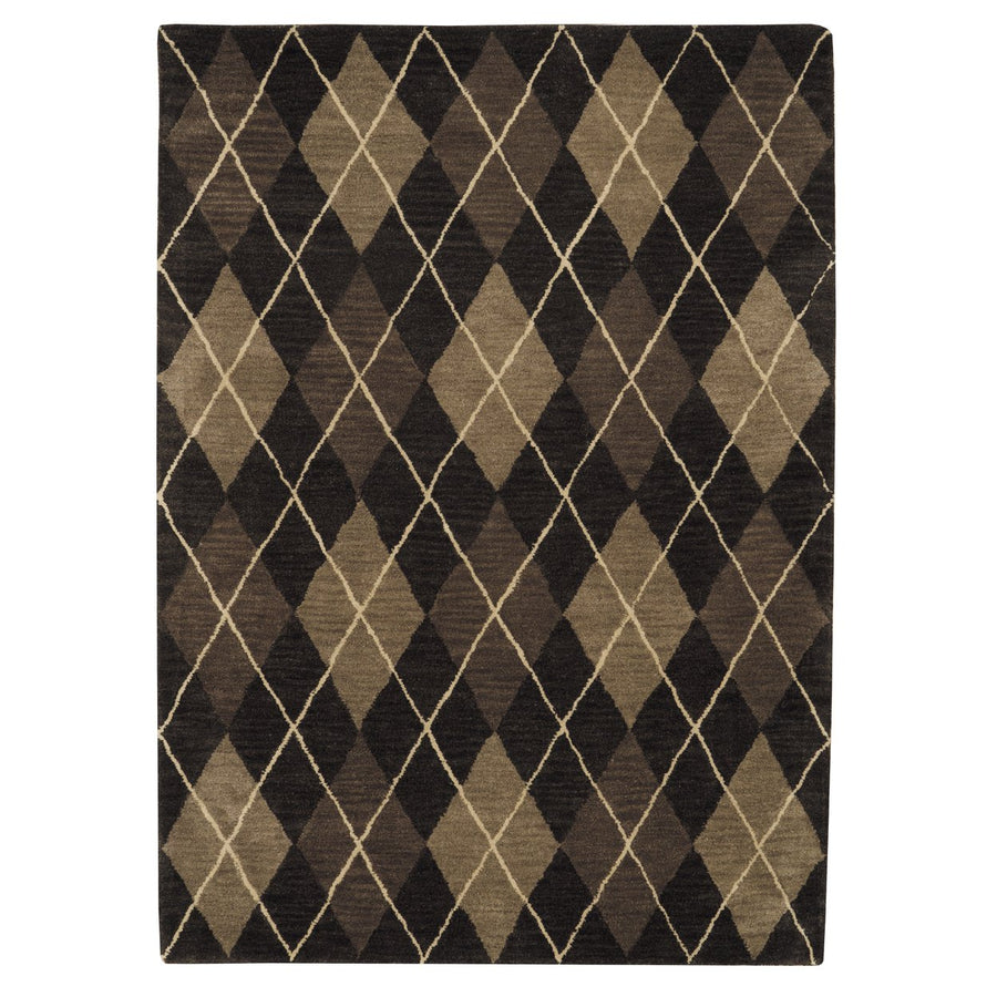 Ashton Argyle Grey and Taupe 8 X 10 Image 1