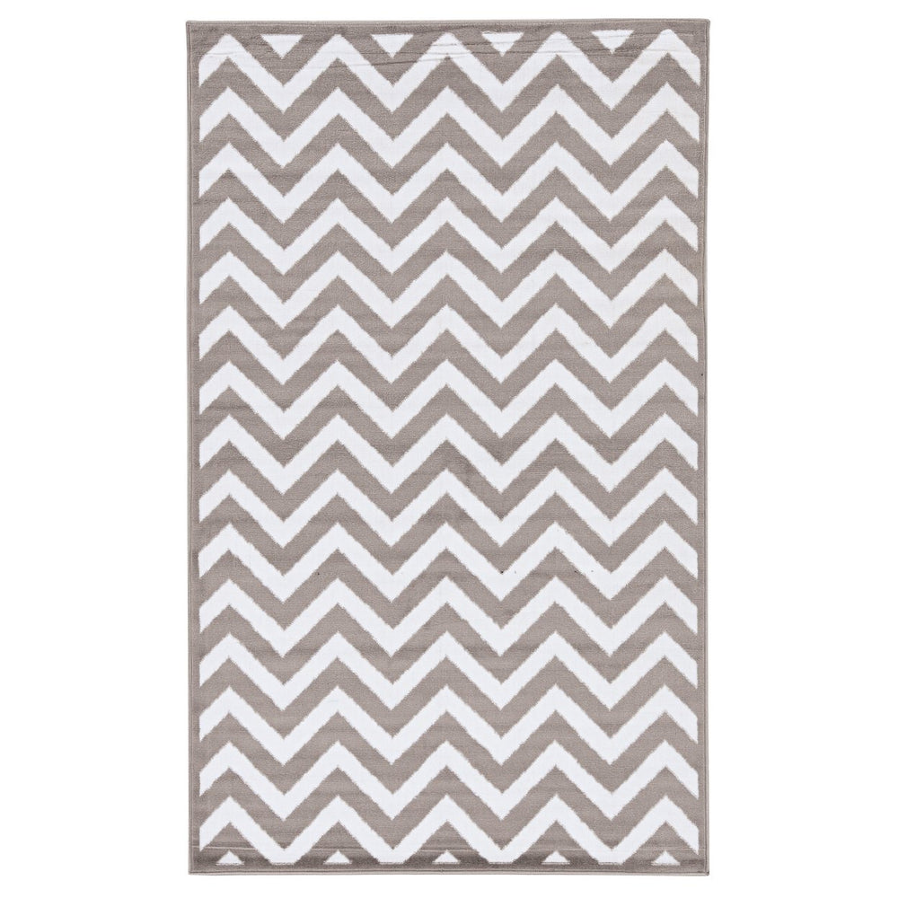 Capri Chevron Grey and Cream 4.4X7.3 Image 2