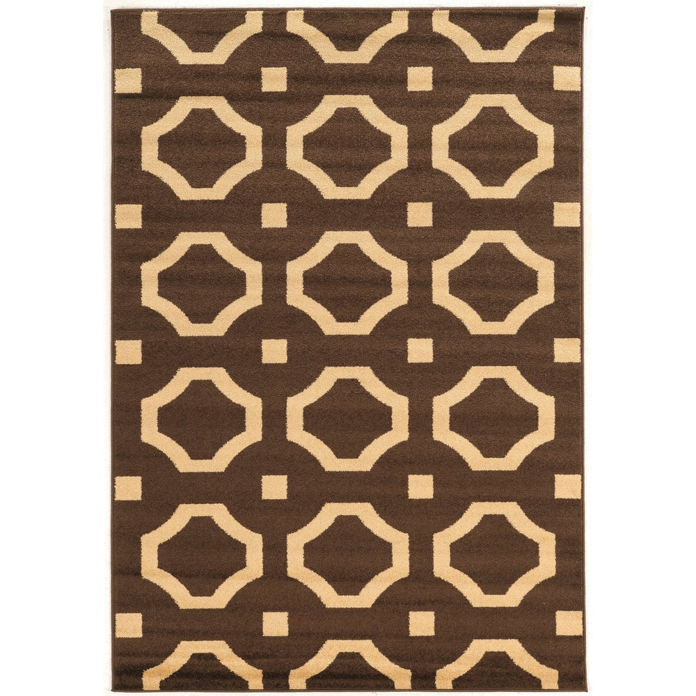 Claremont Octagon Brown and Beige 8X10 Image 2