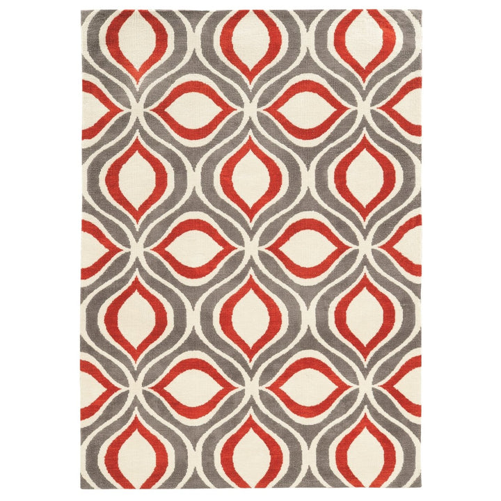 Geo Lenox Grey and Redorange 8X10 Image 1