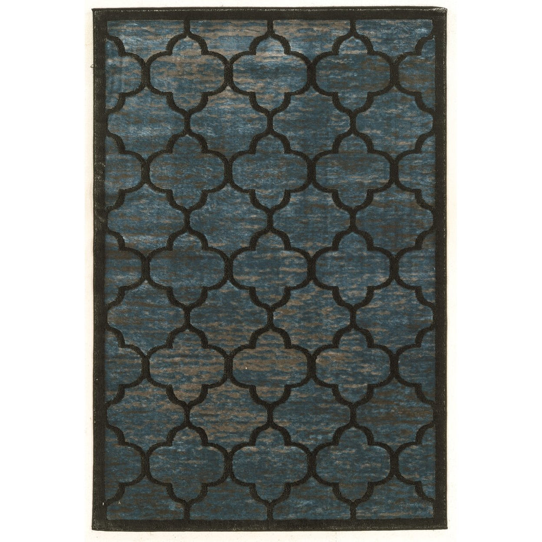 Platinum Trellis Blue and Grey 8X11 Image 6