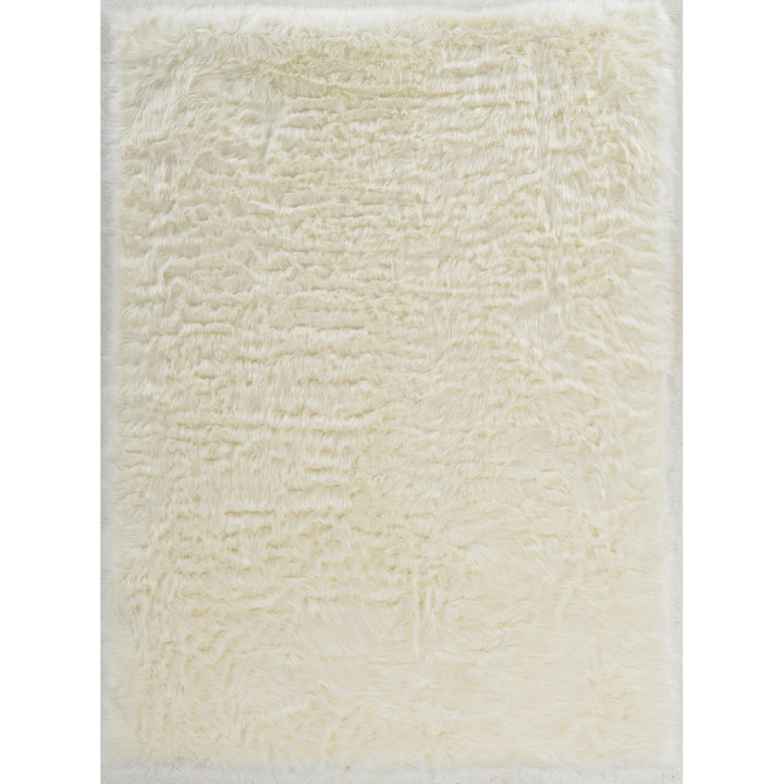 Faux Sheepskin White 5X7 Image 1