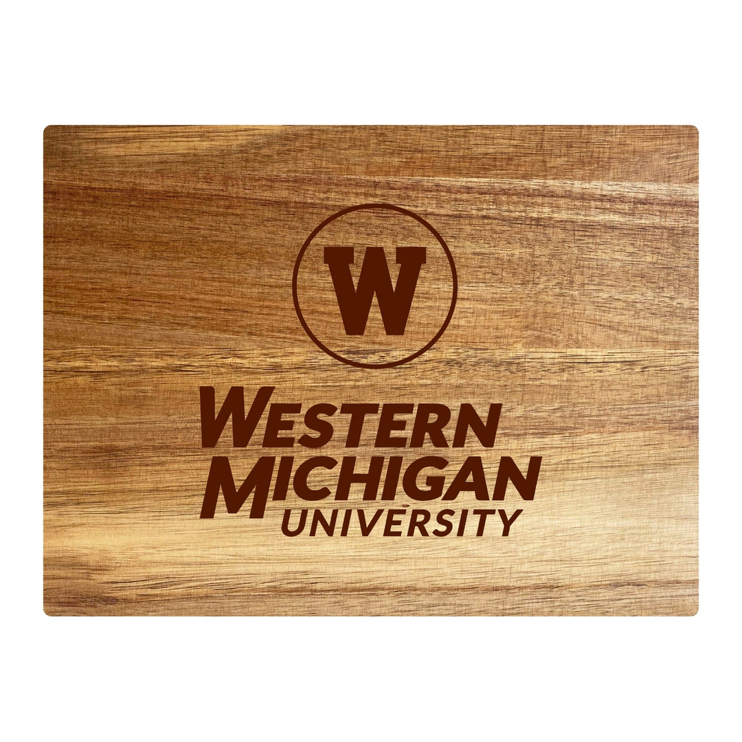 Western Michigan University Small 8" x 6" Engraved Acacia Wooden Cutting Board Image 1