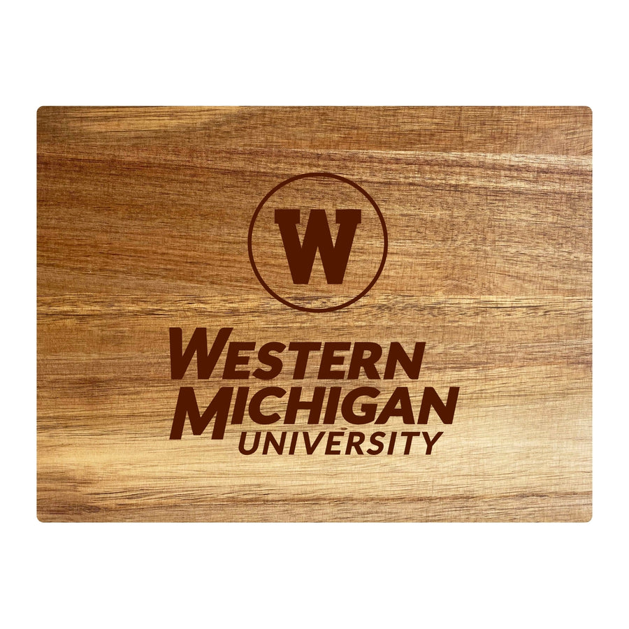 Western Michigan University Small 8" x 6" Engraved Acacia Wooden Cutting Board Image 1