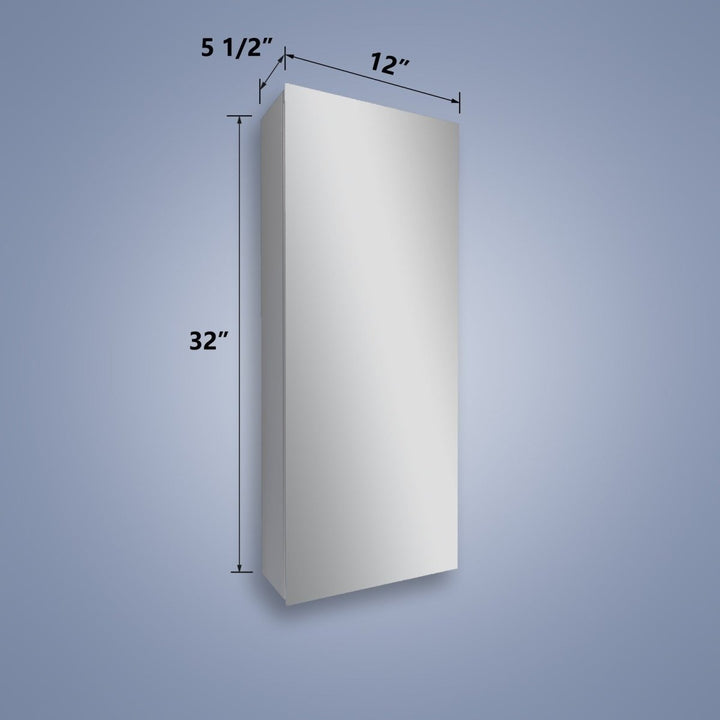 Rim 12x30 in Aluminum Medicine Cabinet Mirror Surface Recessed Rust Resistant Image 3