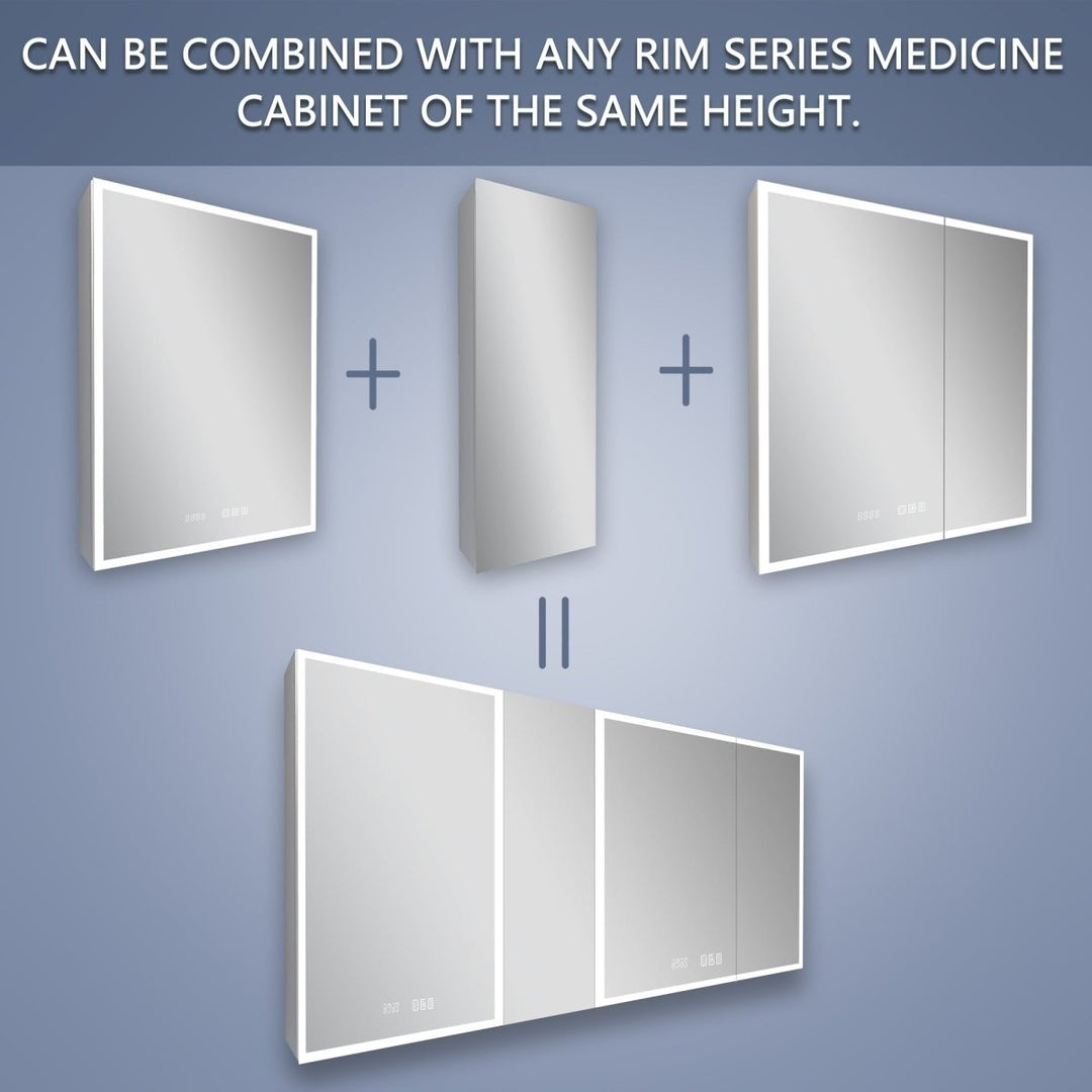 Rim 12 in. W X 30 in. H Single Medicine Cabinet without Light Image 5