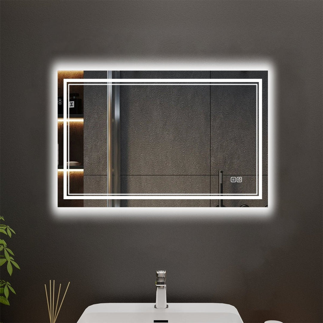 Linea Customized Rectangle LED Bathroom Mirror Image 1