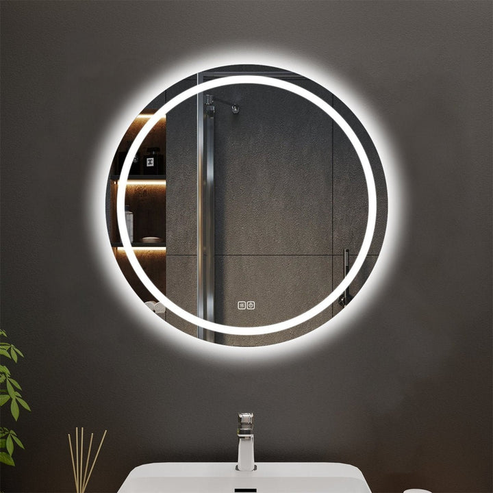 Halo Round Customized Cycle LED Bathroom Mirror Image 1