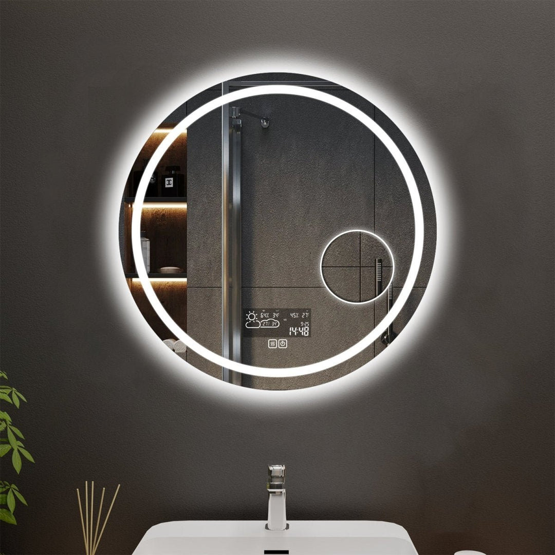 Halo Round Customized Cycle LED Bathroom Mirror Image 2
