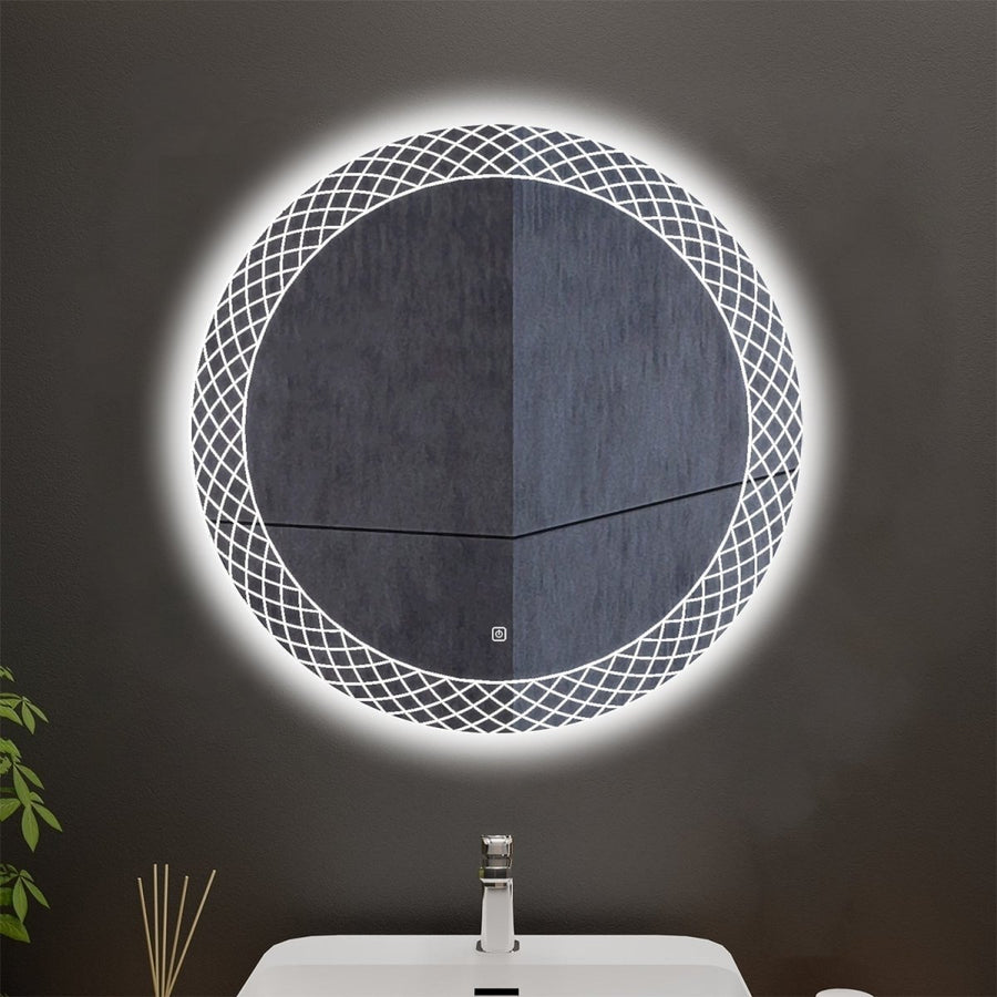 Globe Customized Round LED Bathroom Mirror Image 1