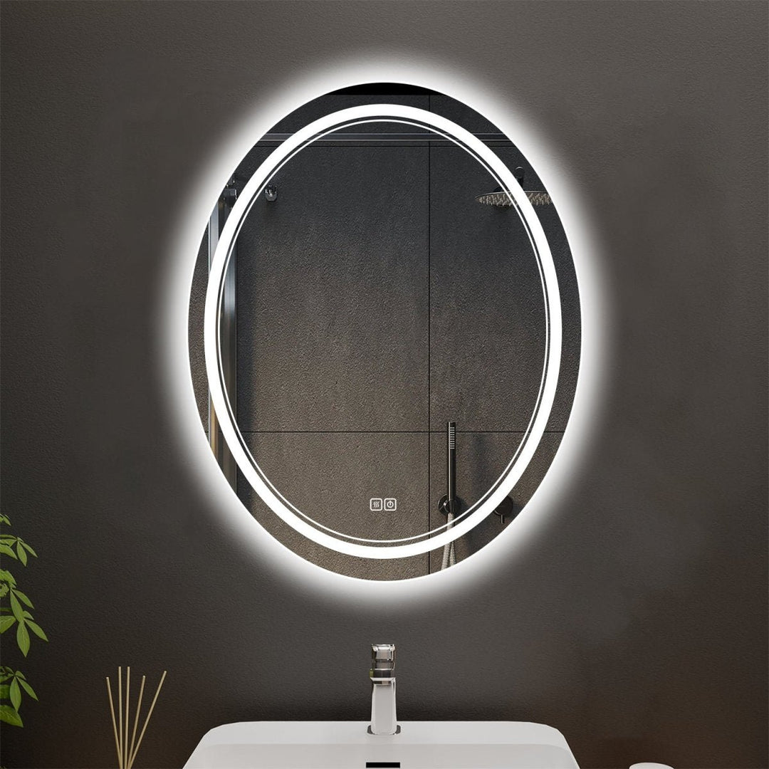 Orbital Customized Oval LED Bathroom Mirror Image 1