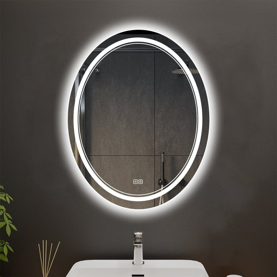 Orbital Customized Oval LED Bathroom Mirror Image 1