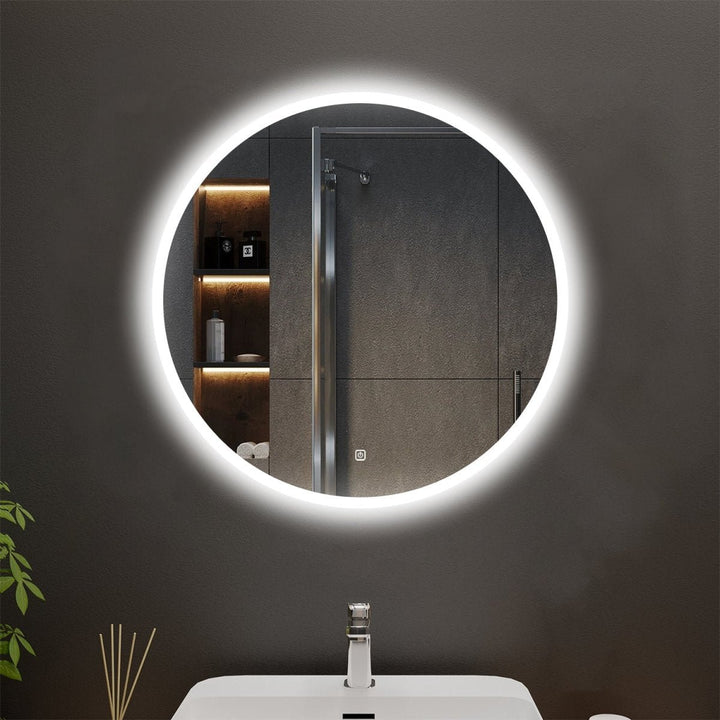 Nimbu Customized Round LED Bathroom Mirror, Backlit Image 1