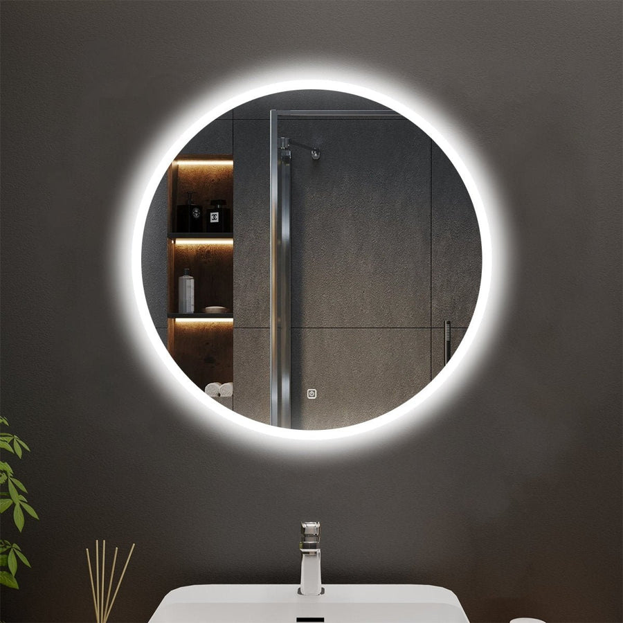 Nimbu Customized Round LED Bathroom Mirror, Backlit Image 1