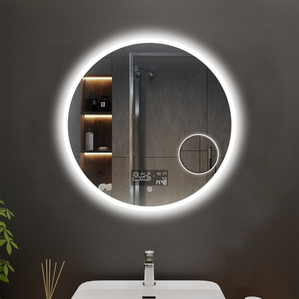 Nimbu Customized Round LED Bathroom Mirror, Backlit Image 2