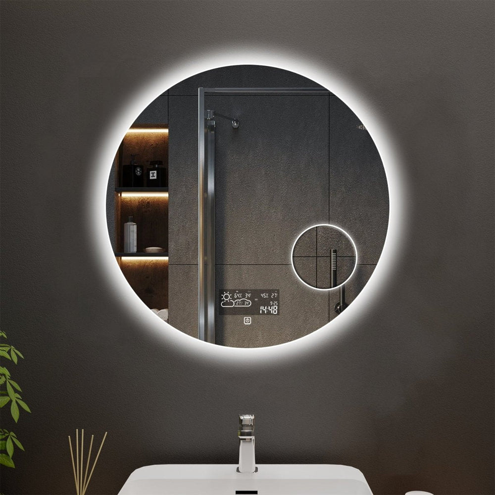 Nimbus Customized Round LED Bathroom Mirror, Backlit Image 2