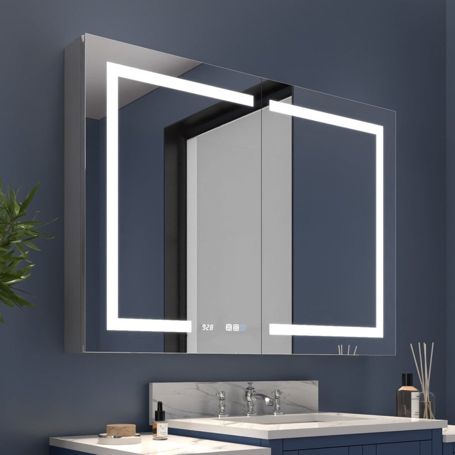 Boost-M2 44" W x 32" H Bathroom Light Medicine Cabinets with Vanity Mirror Recessed or Surface Image 1