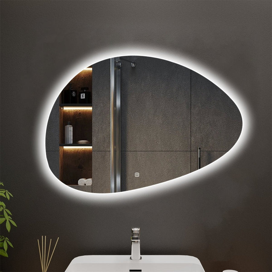 Curve Customized Irregular LED Bathroom Mirror, Backlit Image 1