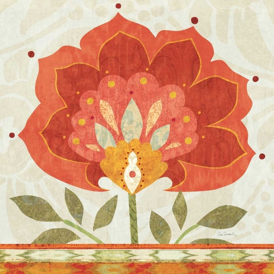 Ikat Bloom I Poster Print by Sue Schlabach-VARPDX10104 Image 1