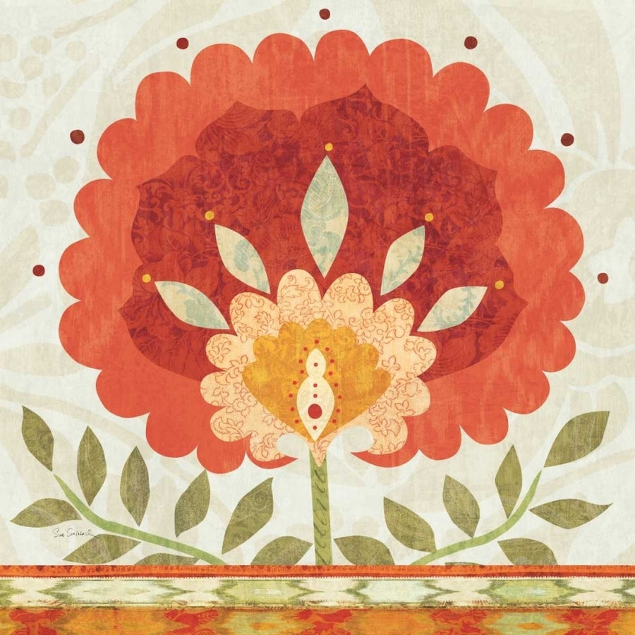 Ikat Bloom II Poster Print by Sue Schlabach-VARPDX10105 Image 1