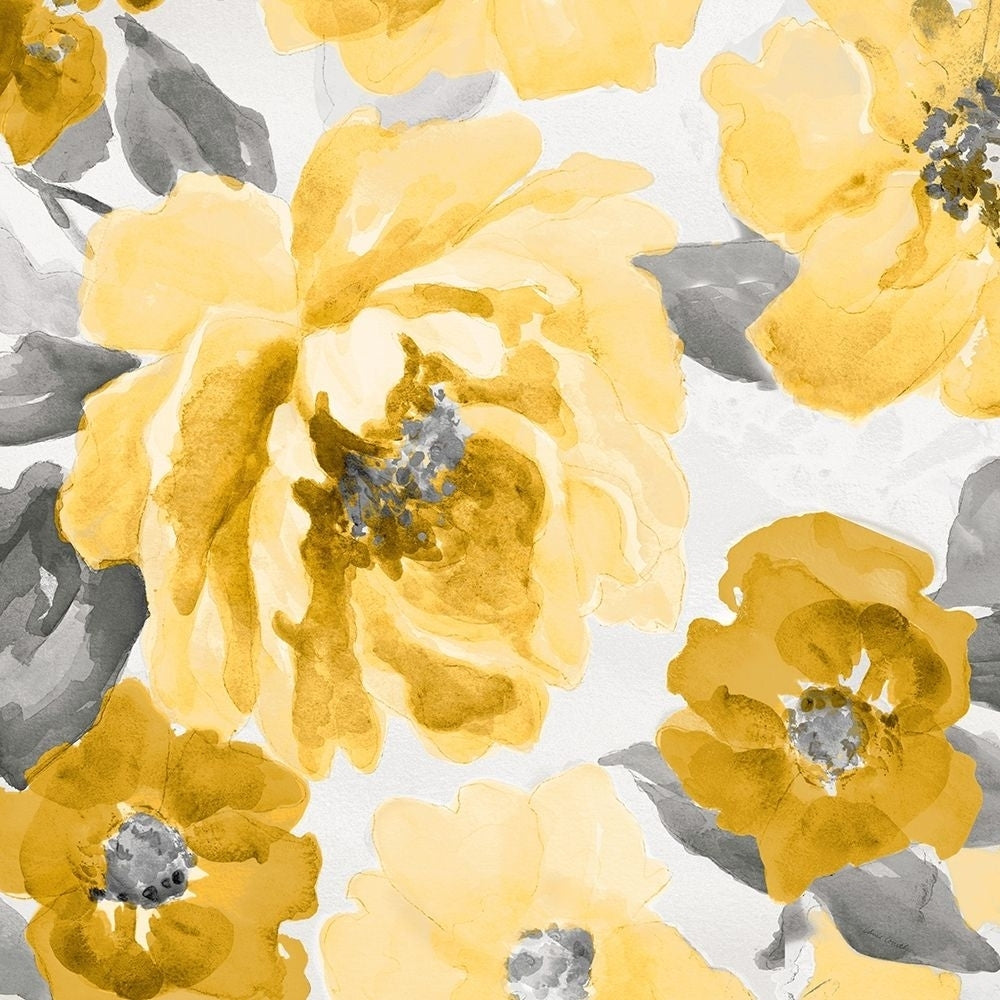 Yellow and Gray Floral Delicate II Poster Print by Lanie Loreth-VARPDX10176HA Image 1