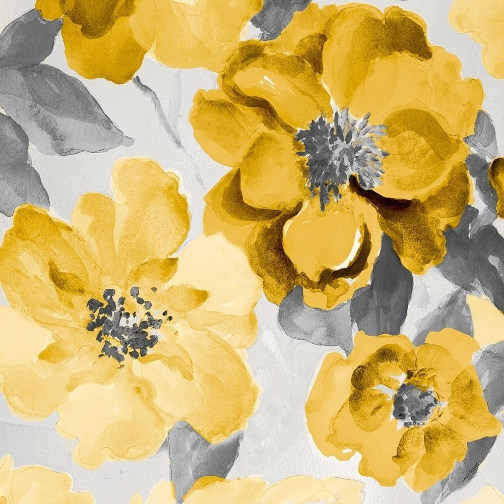 Yellow and Gray Floral Delicate I Poster Print by Lanie Loreth-VARPDX10175HA Image 1