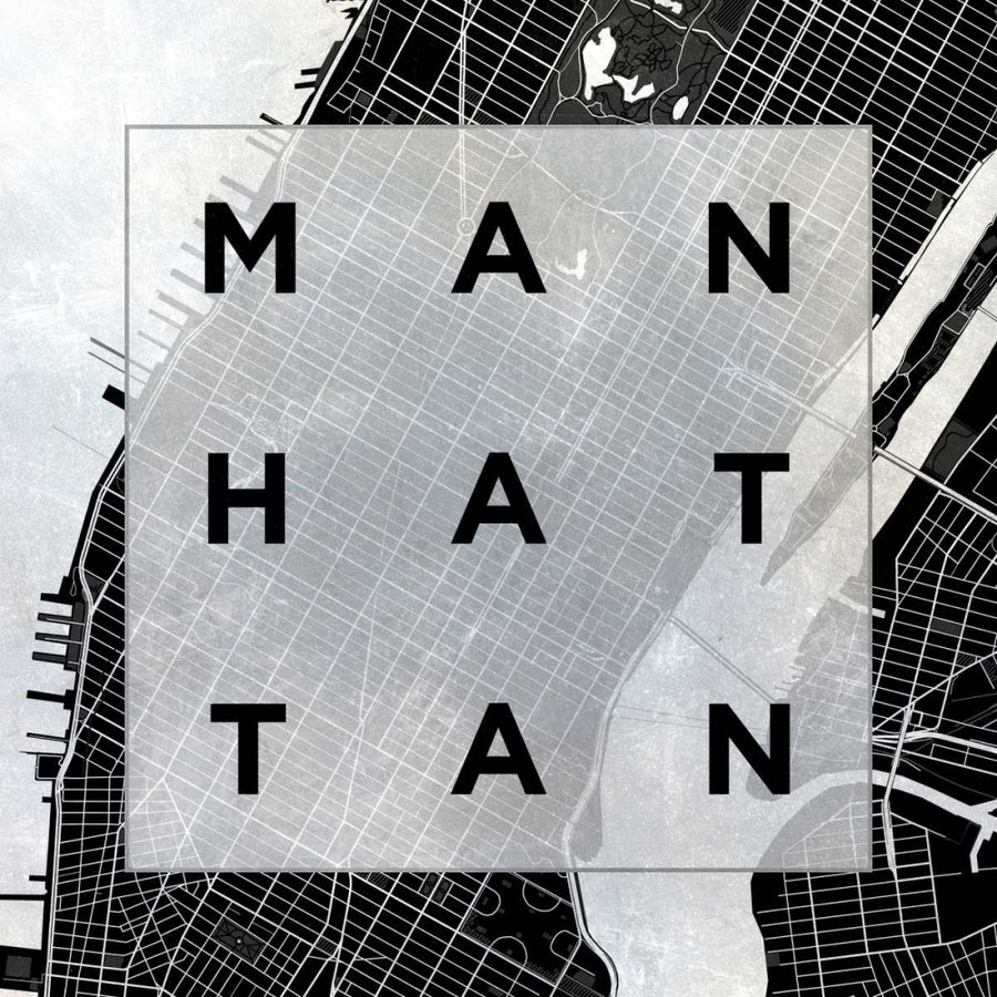 Manhattan Square BW Poster Print by SD Graphics Studio-VARPDX10285 Image 1