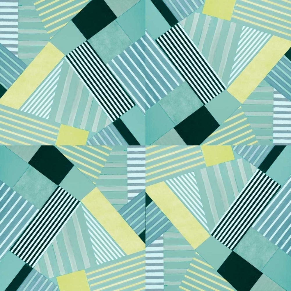 Geo Stripes in Pale Teal Poster Print by Lanie Loreth-VARPDX10501 Image 1