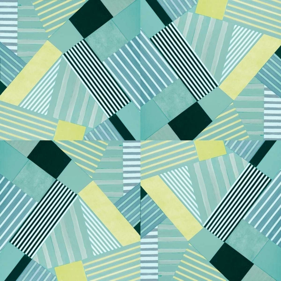 Geo Stripes in Pale Teal Poster Print by Lanie Loreth-VARPDX10501 Image 1