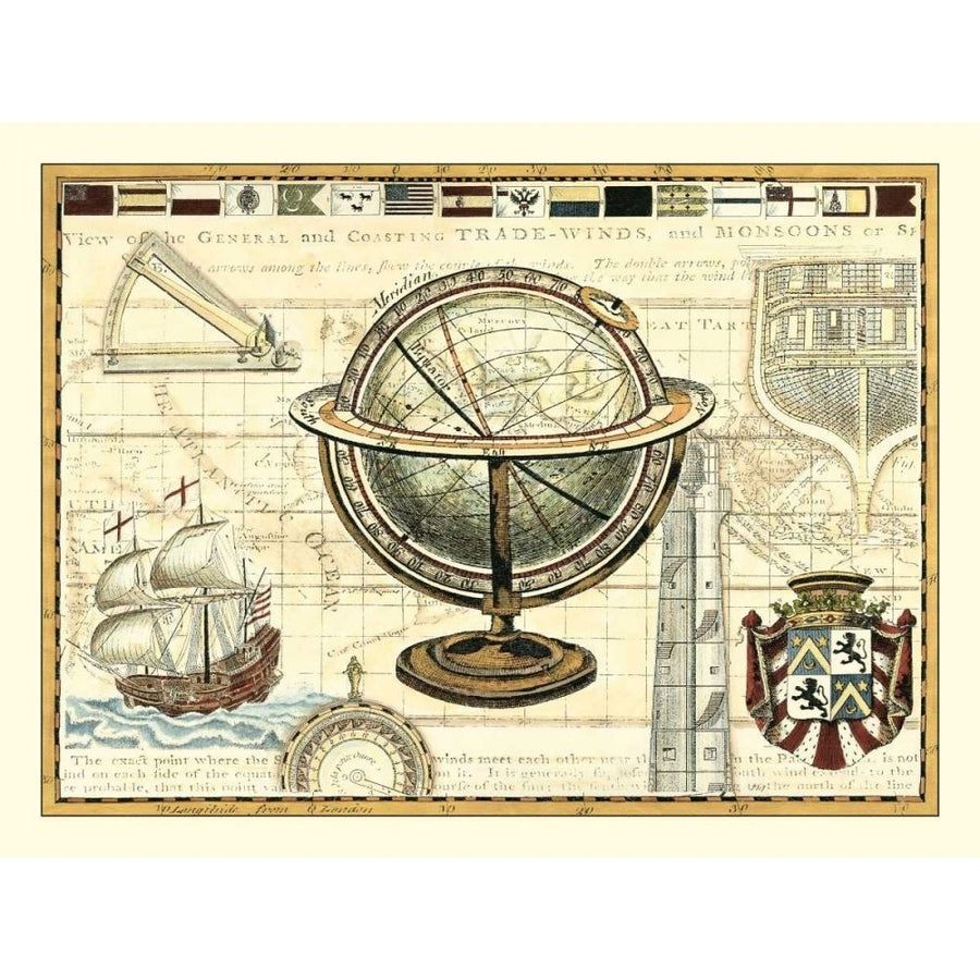 Nautical Map II Poster Print - D. Bookman-VARPDX10501Z Image 1