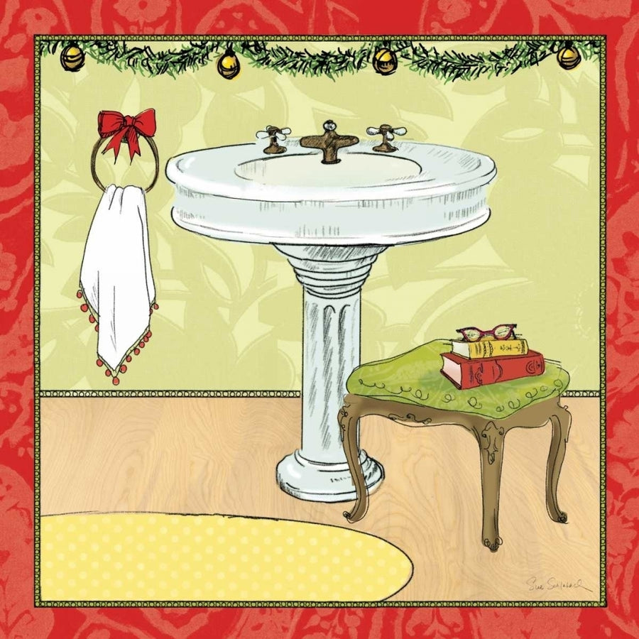 Soak Awhile - Holiday Sink Poster Print by Sue Schlabach-VARPDX10551 Image 1