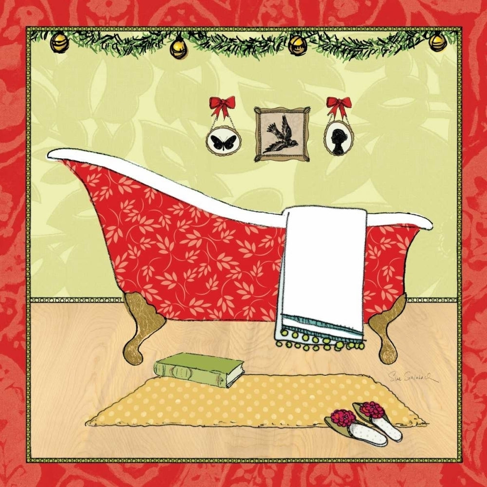 Soak Awhile - Holiday Tub Poster Print by Sue Schlabach-VARPDX10552 Image 1