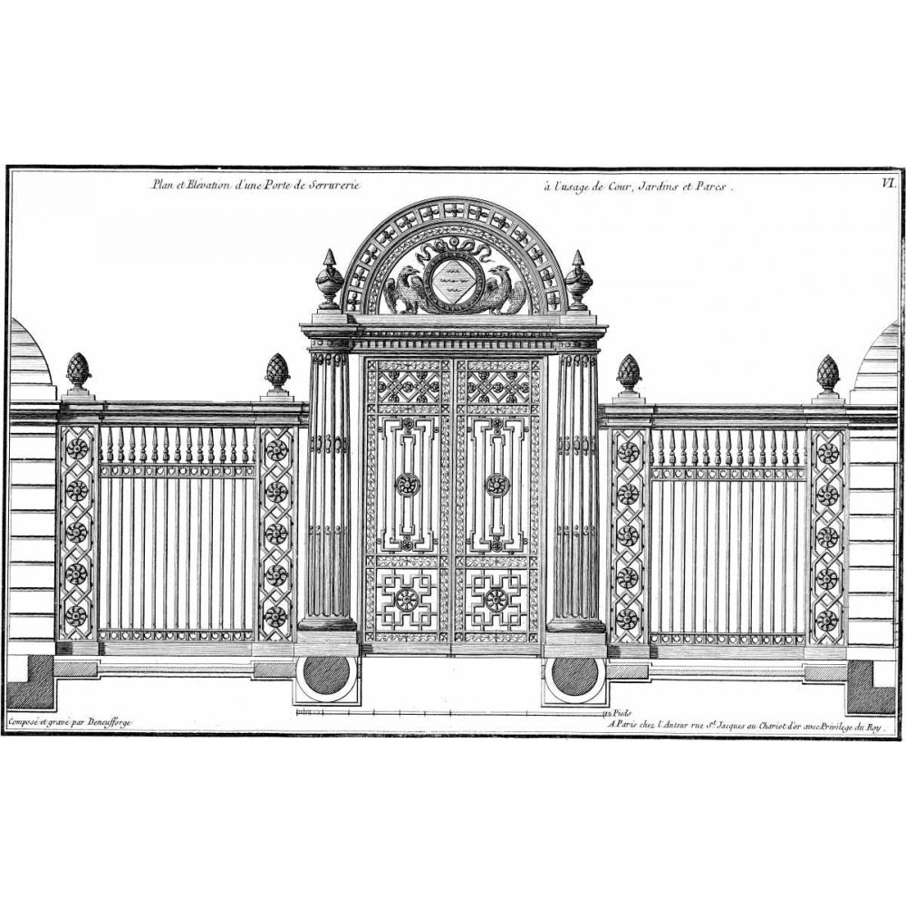 Custom Neufforge Gate Blueprint IV Poster Print - Neufforge-VARPDX105735D Image 1