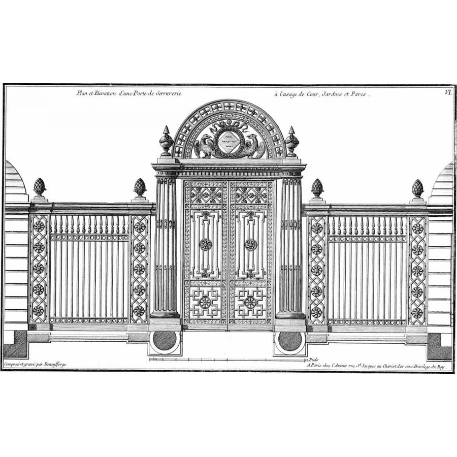 Custom Neufforge Gate Blueprint IV Poster Print - Neufforge-VARPDX105735D Image 1