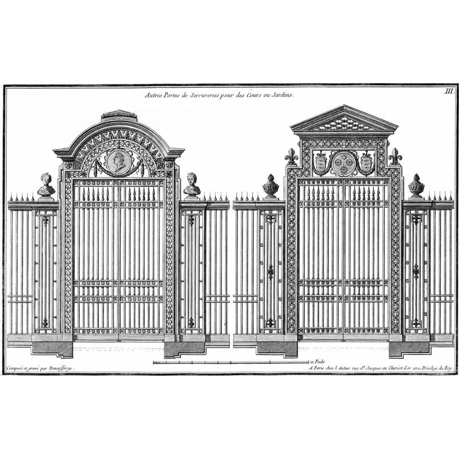 Custom Neufforge Gate Blueprint II Poster Print - Neufforge-VARPDX105733D Image 1