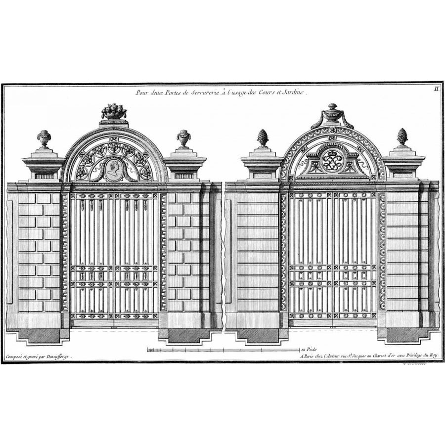 Custom Neufforge Gate Blueprint I Poster Print - Neufforge-VARPDX105732D Image 1